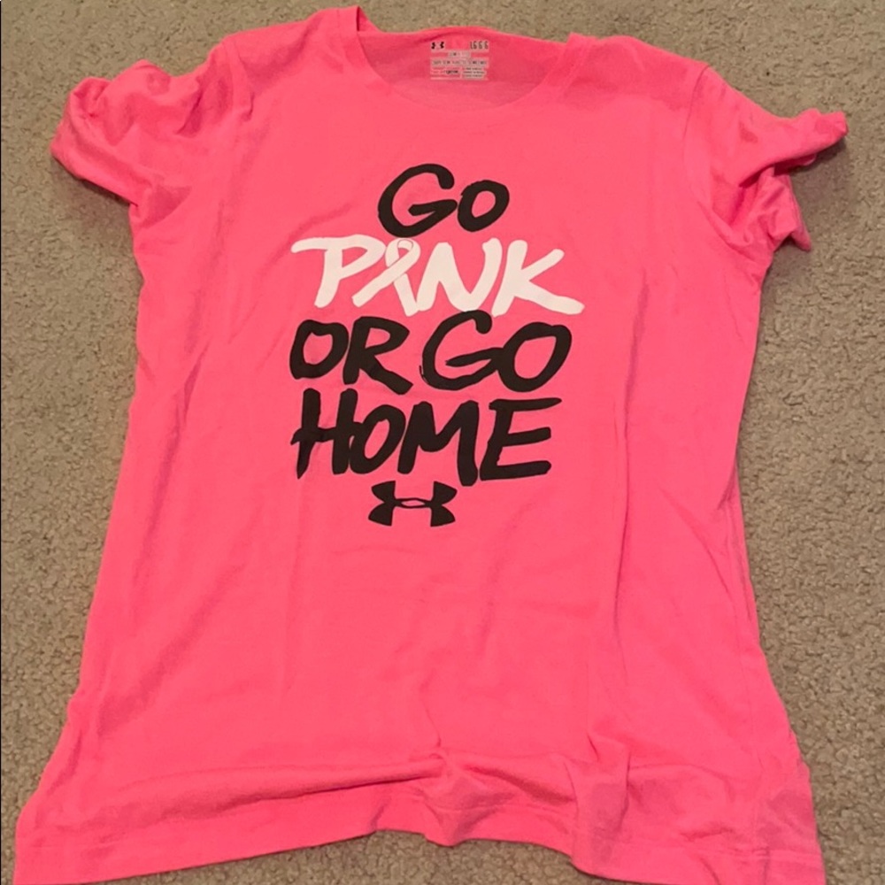Under Armour pink shirt